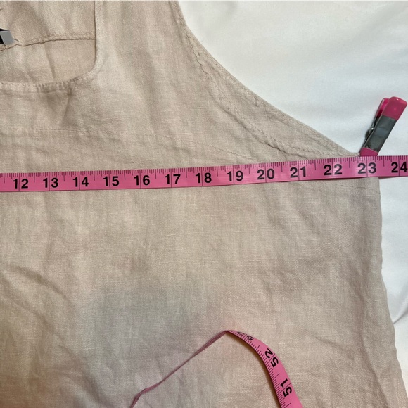 Lin Bohème Linen Lagenlook Jumper Smock Apron Pinafore Tunic Dress Oversized O/S - Picture 15 of 16